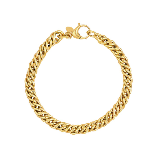14KT Twisted Byzantine Chain Bracelet