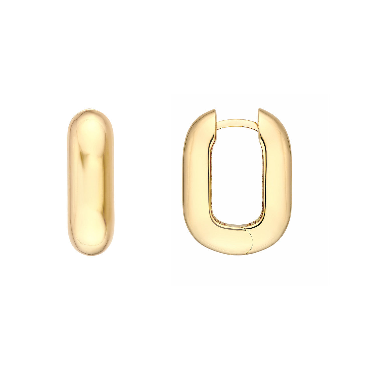 14KT Paperclip Link Hoop