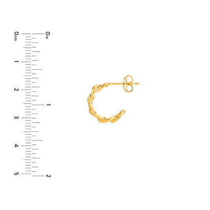 14KT Open Link Huggie