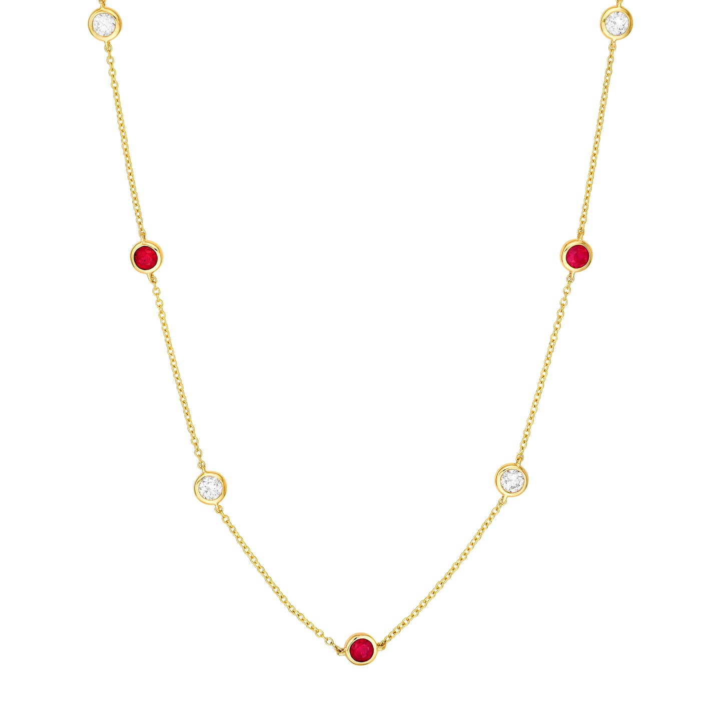 14KT Custom Diamond By The Inch Necklace