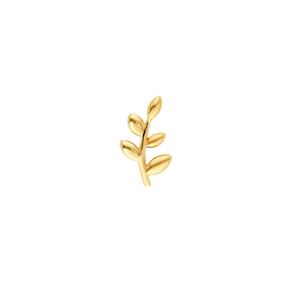 14KY Olive Leaf Stud