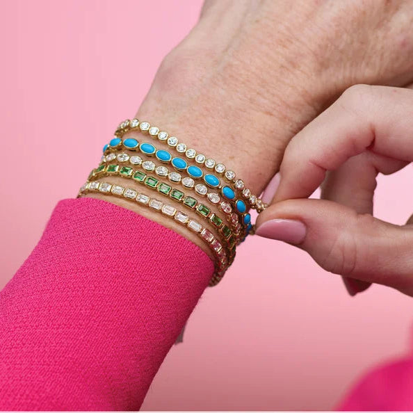 14KT Bezel Line Lab Diamond Bracelet