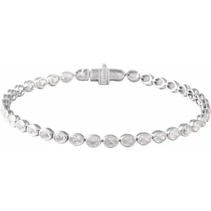 14KT Bezel Line Lab Diamond Bracelet