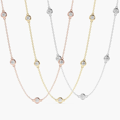 14KT Custom Diamond By The Inch Necklace