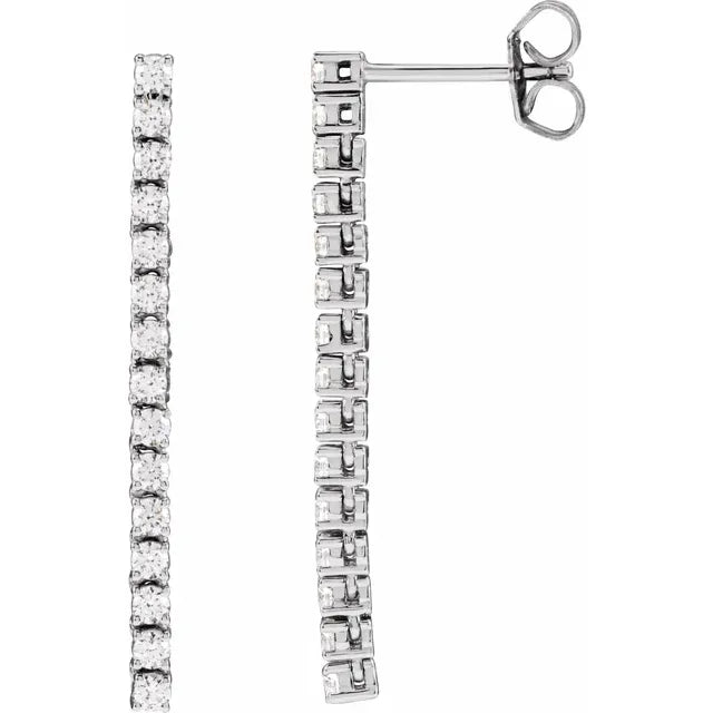14KT Tennis Line Diamond Earring