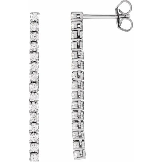 14KT Tennis Line Diamond Earring